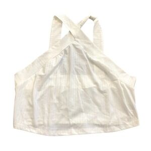 SHEIN Plus Halter Neck Crop Top in White, Size 3XL​​​​​​